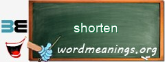 WordMeaning blackboard for shorten